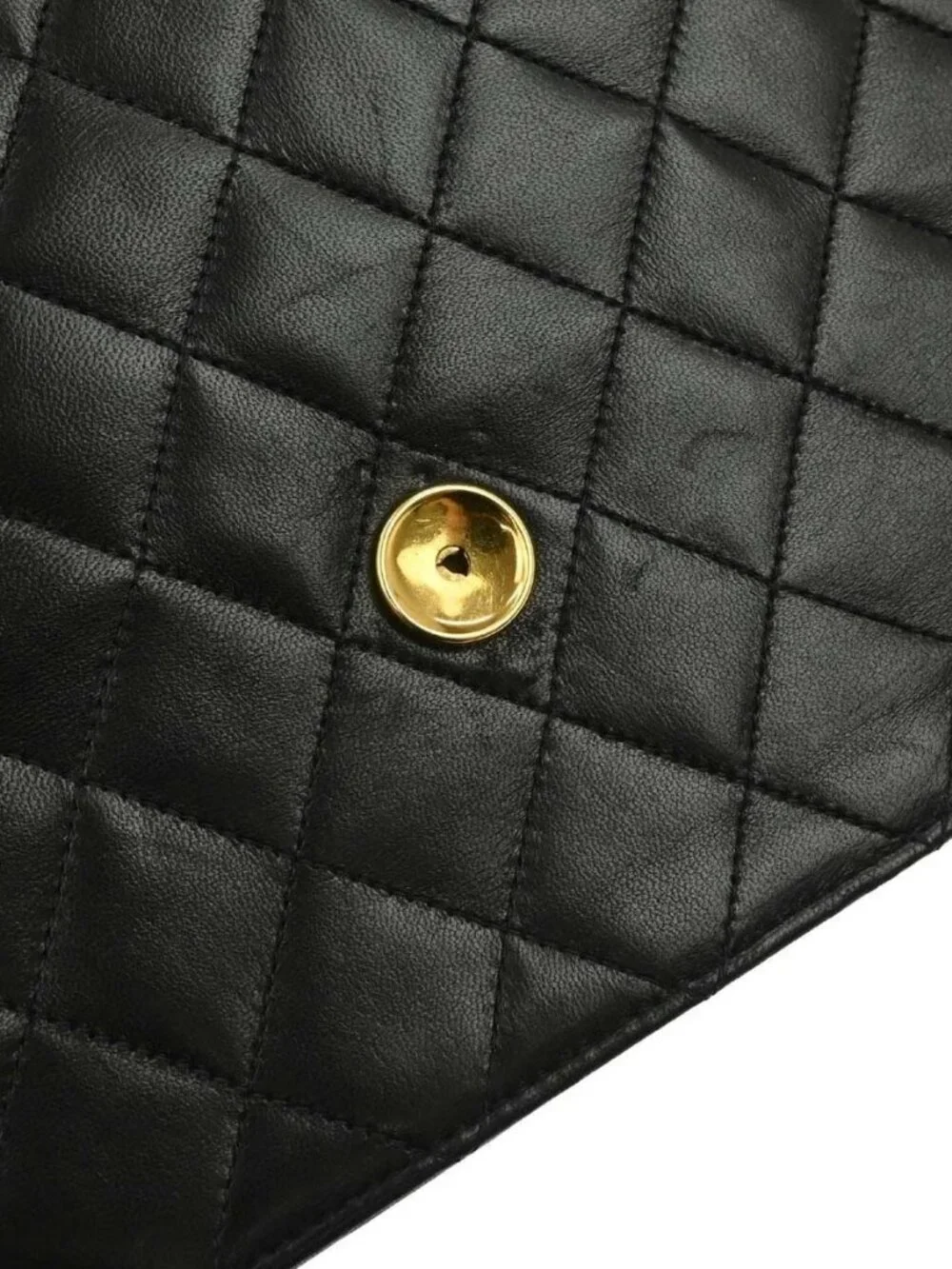 Chanel Black Lambskin Pushlock Small Half Flap Shoulder Bag 197414